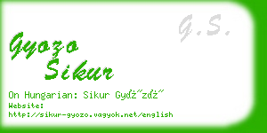 gyozo sikur business card